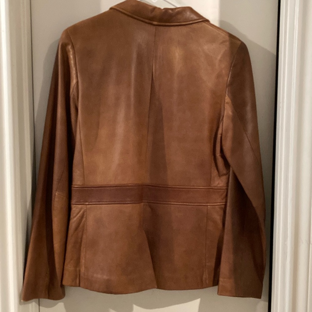 Banana Republic Brown Glove Leather Jacket. - Picture 5 of 13
